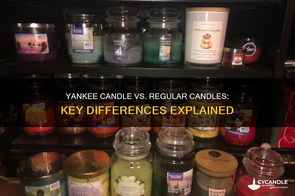 what is the difference between yankee candle and regular candle