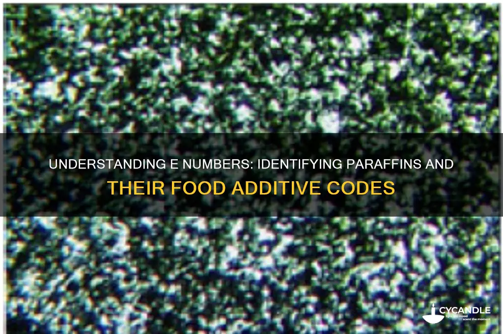 what is the e number of paraffins