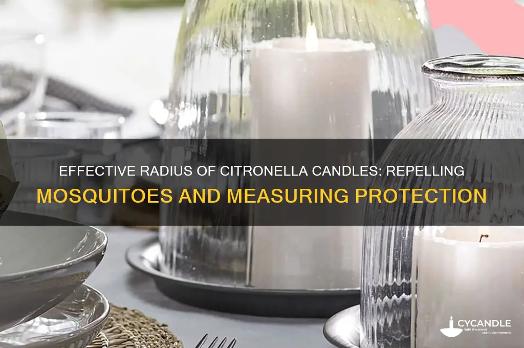 what is the effective radius of a citronella candle