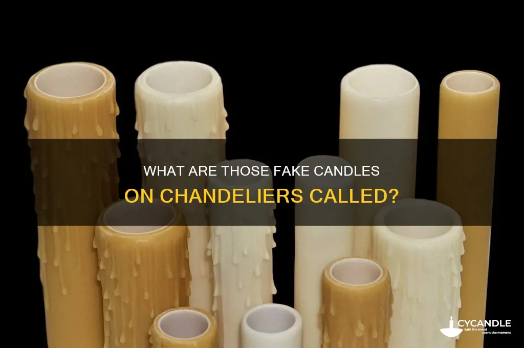 what is the fake candle called on a chandelier