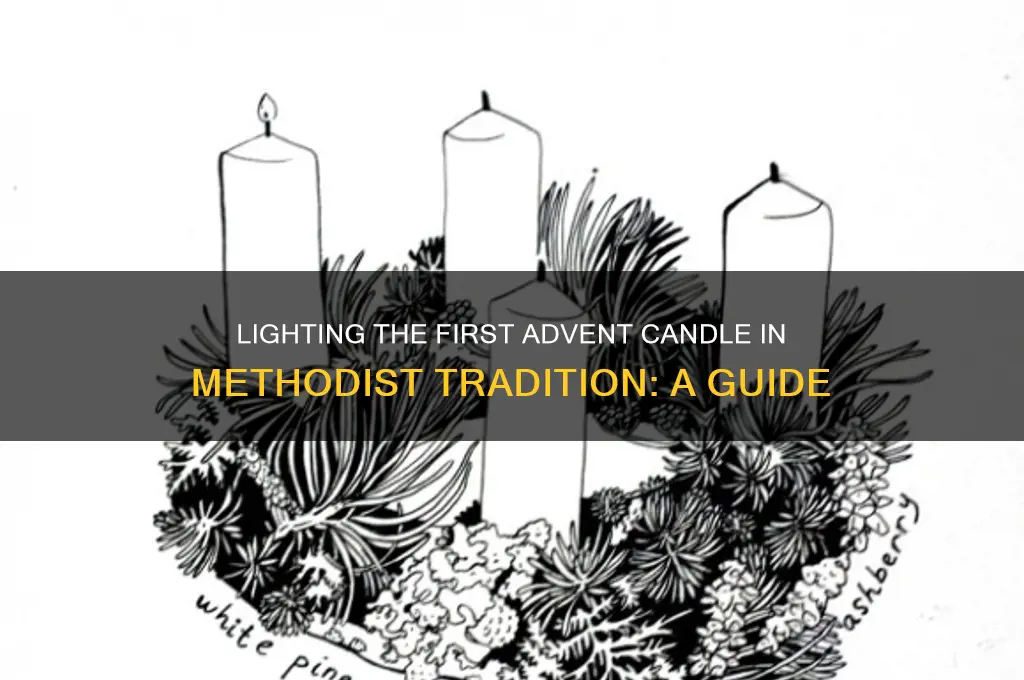 what is the first advent candle lit methodist church