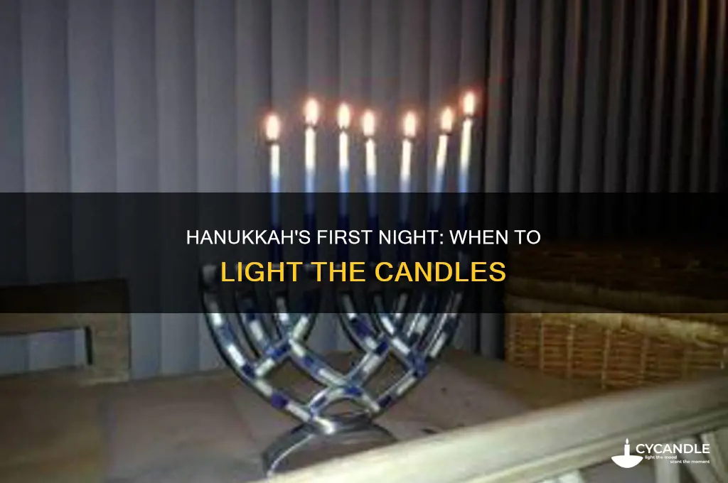 what is the first night to light hanukkah candles