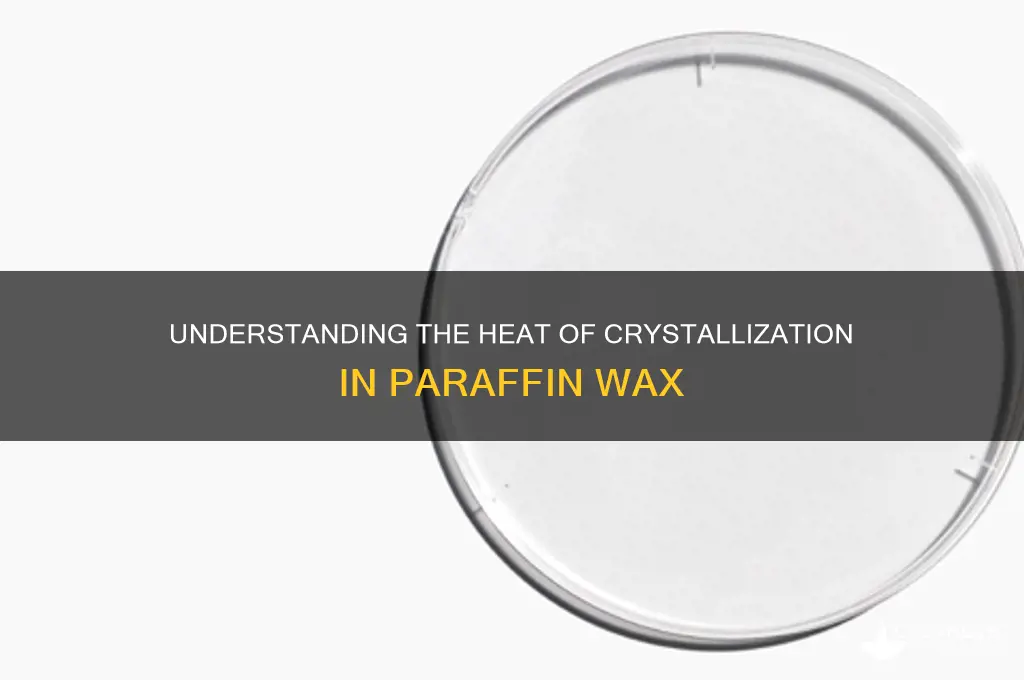 what is the heat of crystallization of paraffin was