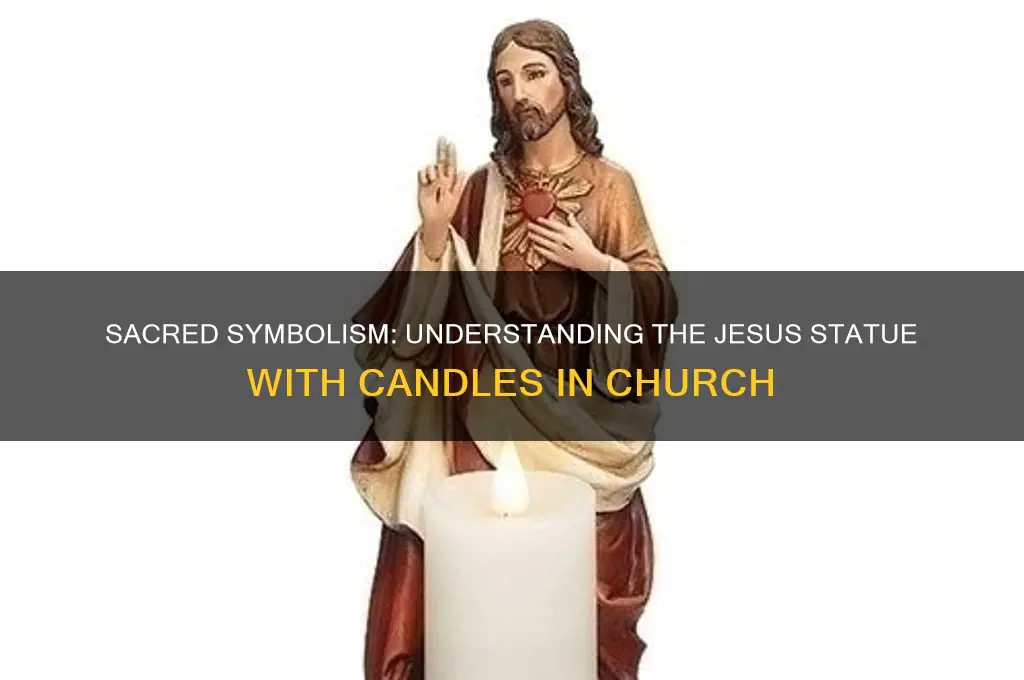 what is the jesus staue with candles in church called
