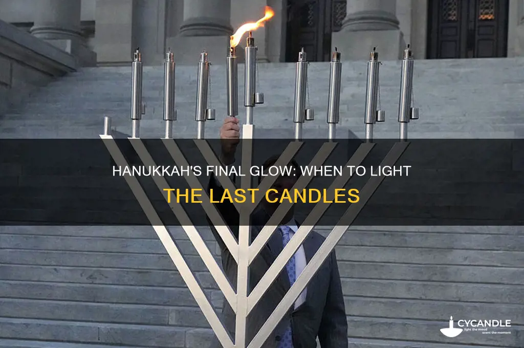 what is the last night to light hanukkah candles