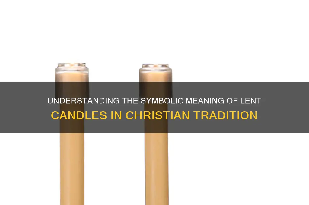 what is the meaning of the lent candles