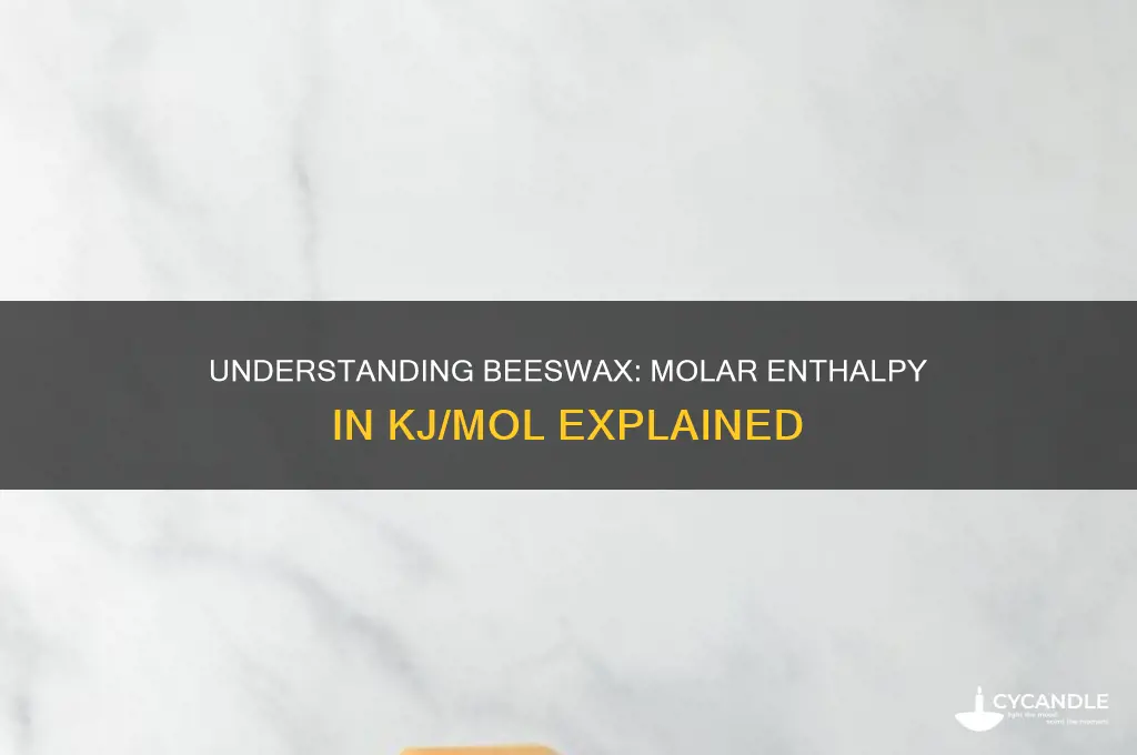 what is the molar enthalpy of beeswax in kj mol