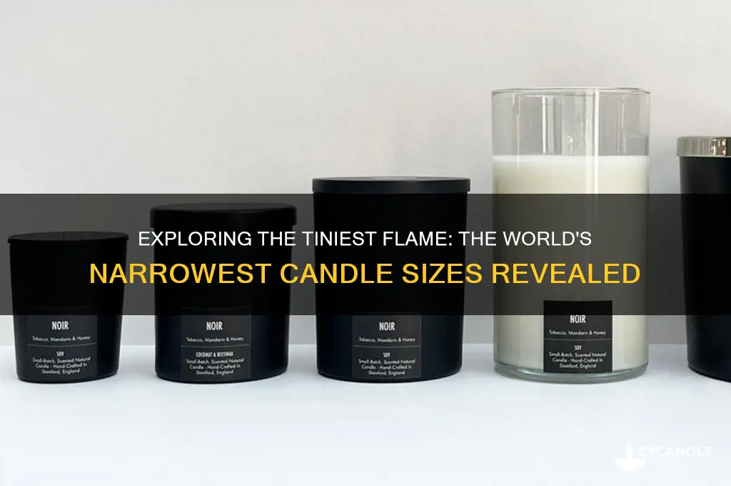 what is the most narrow sized candle there is