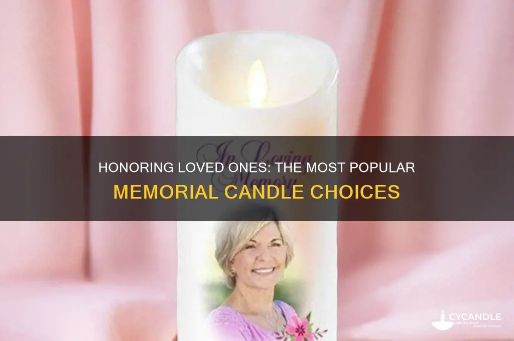 what is the most popular candle for a memorial