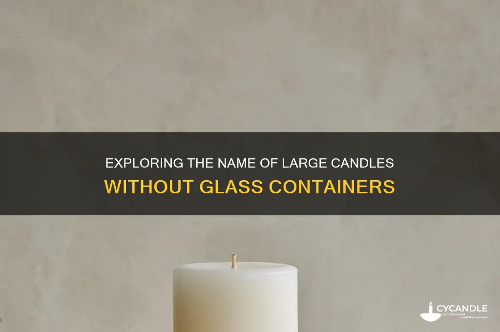 what is the name of large candle without glass