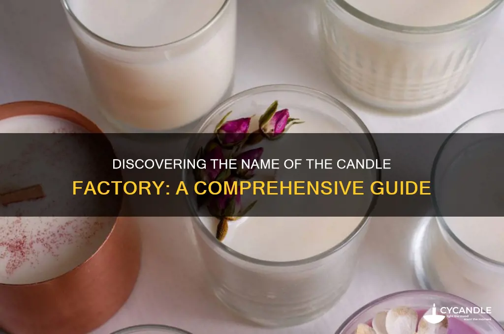 what is the name of the candle factory