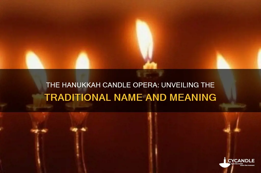 what is the name of the candle opera at hanukkah