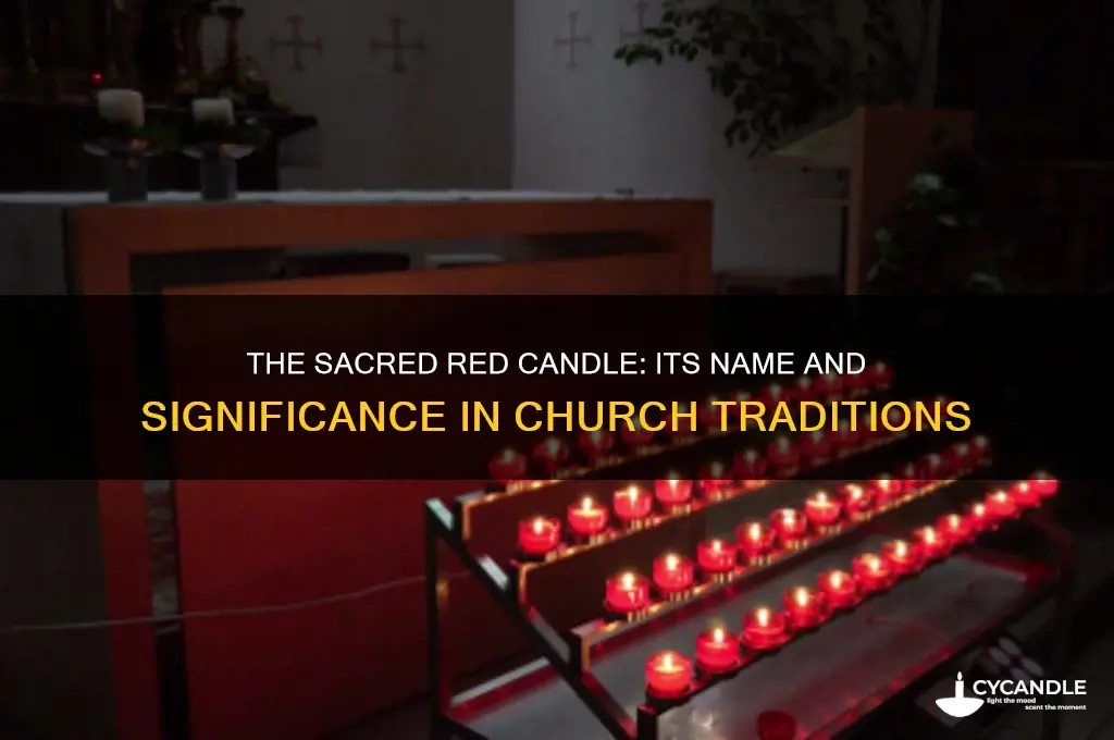 what is the name of the red candle in church