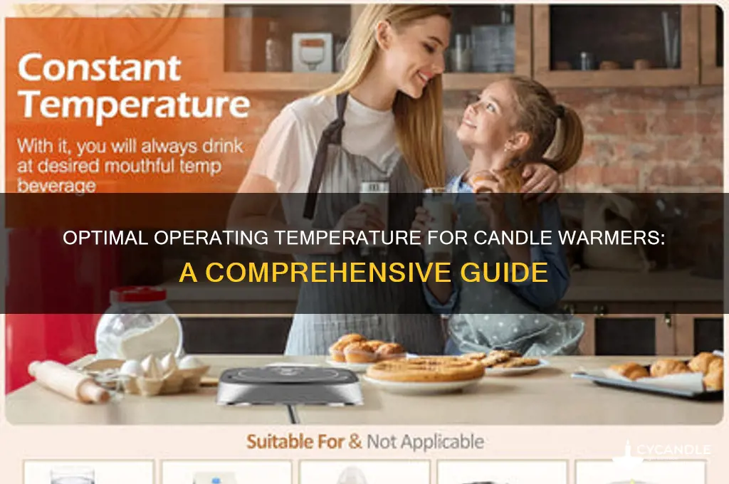 what is the operating temperature of a candle warmers