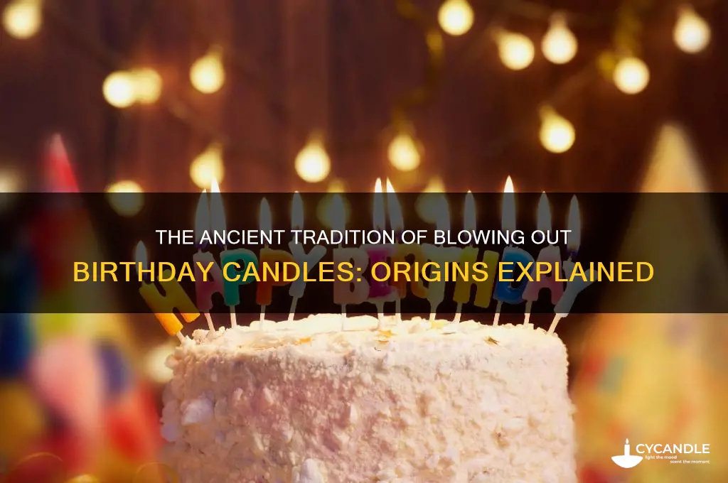 what is the origin of blowing out birthday candles
