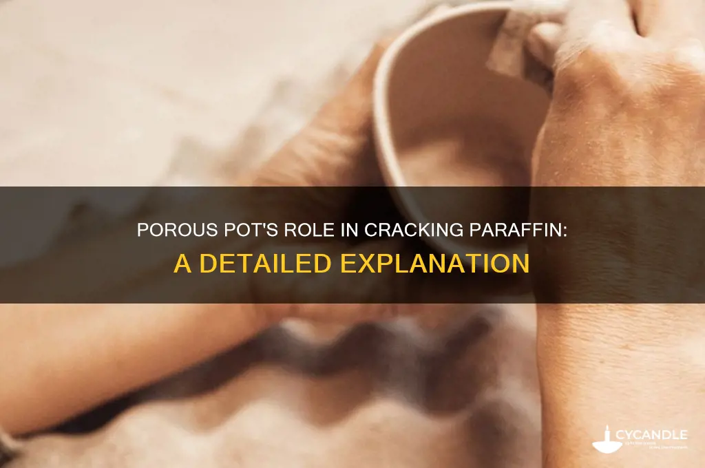 what is the porous pot used for in cracking paraffin