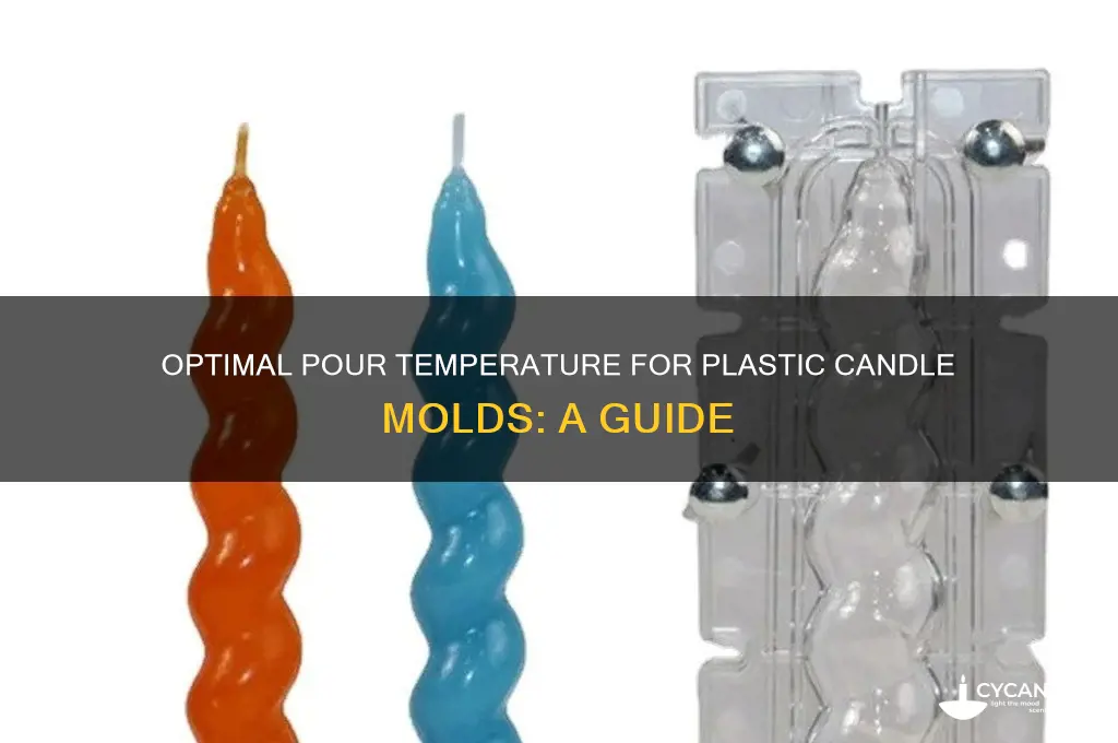 what is the pour temp when using plastic candle molds