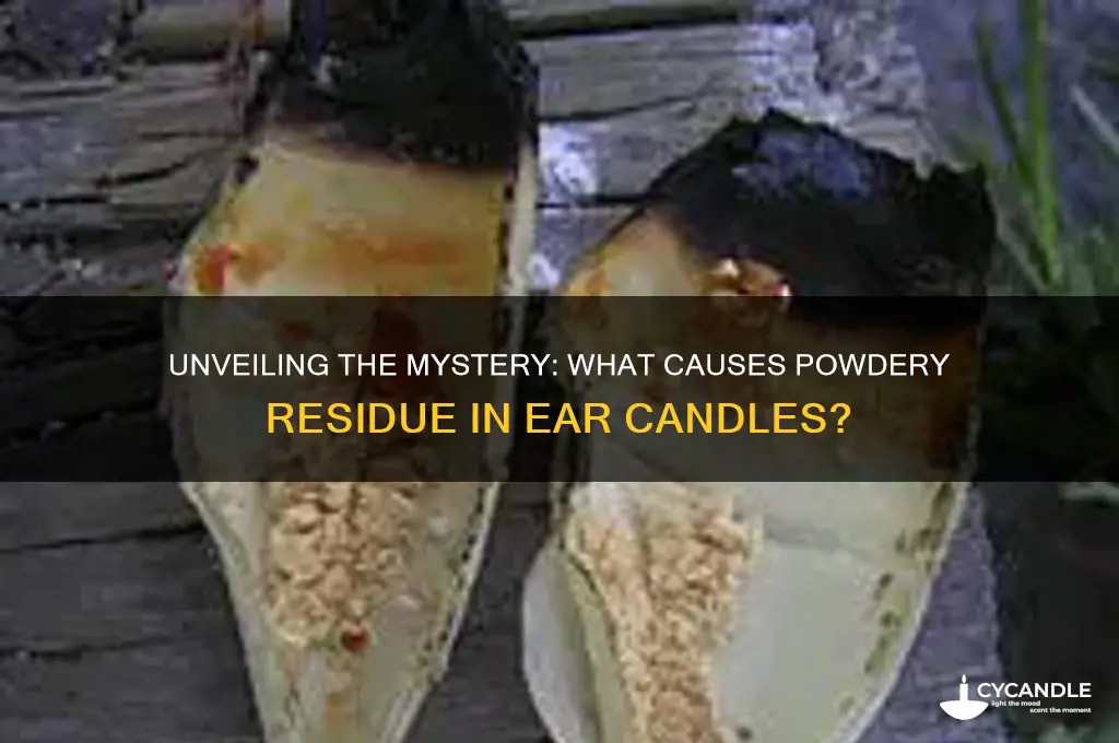 what is the powdery residue in ear candles