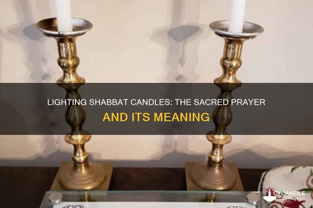 what is the prayer for shabbat candles