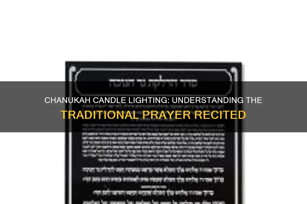 what is the prayer samg during chanukah candles
