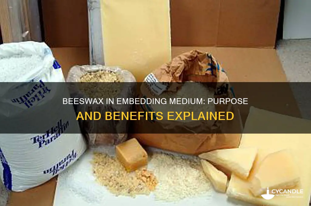 what is the purpose of beeswax in embedding medium