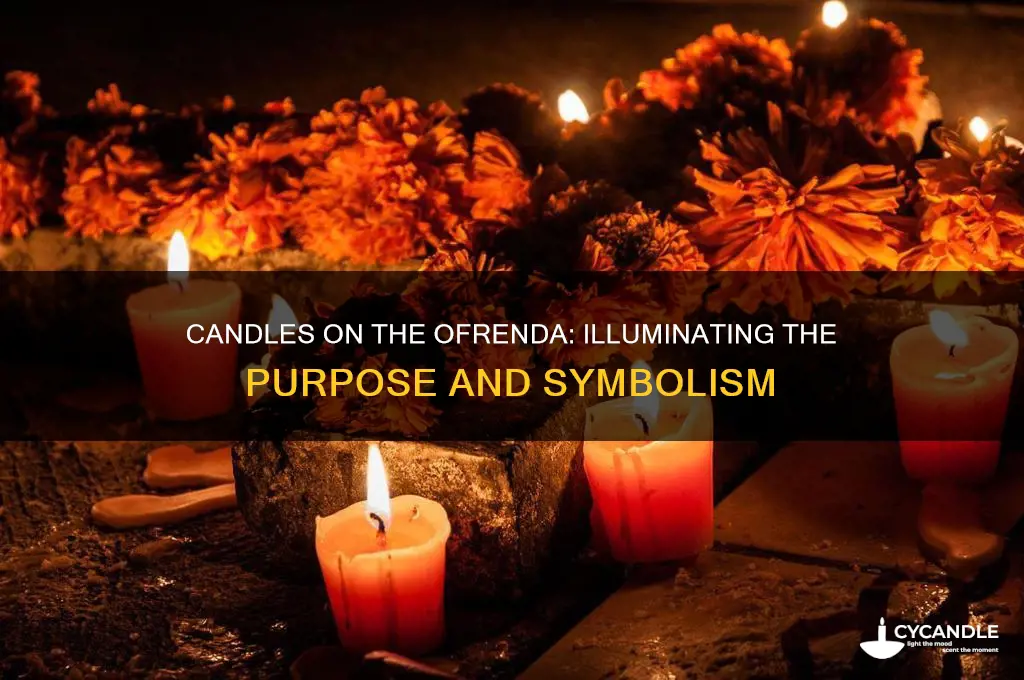 what is the purpose of placing candles on the ofrenda