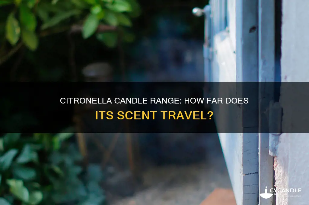 what is the range of a citronella candle