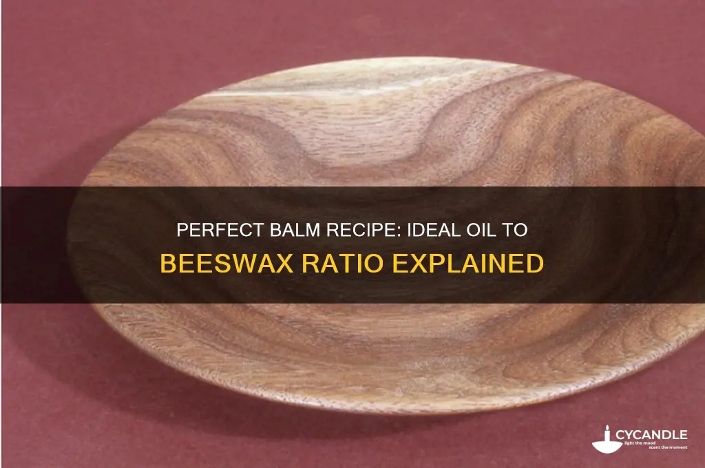 what is the ratio of oil to beeswax in balm
