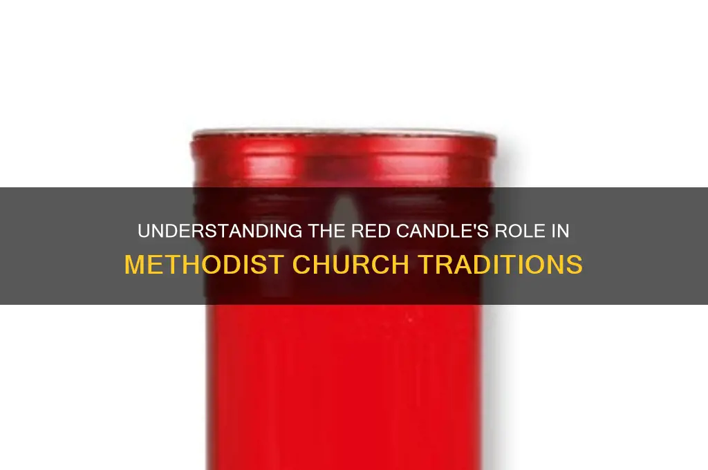 what is the red candle for in a methodist churhc