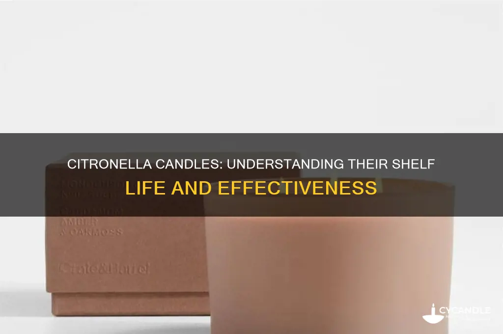 what is the shelf life of citronella candles