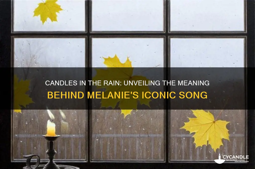 what is the song candles in the rain about
