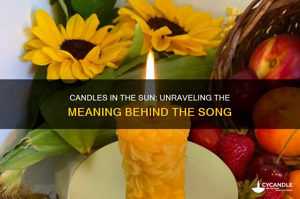 what is the song candles in the sun about