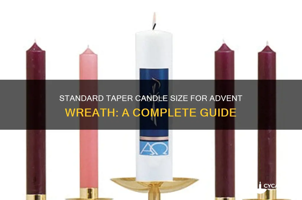 what is the standard size taper candle for advent wreath