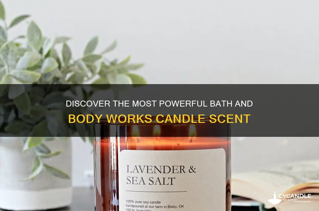 what is the strongest bath and body works candle