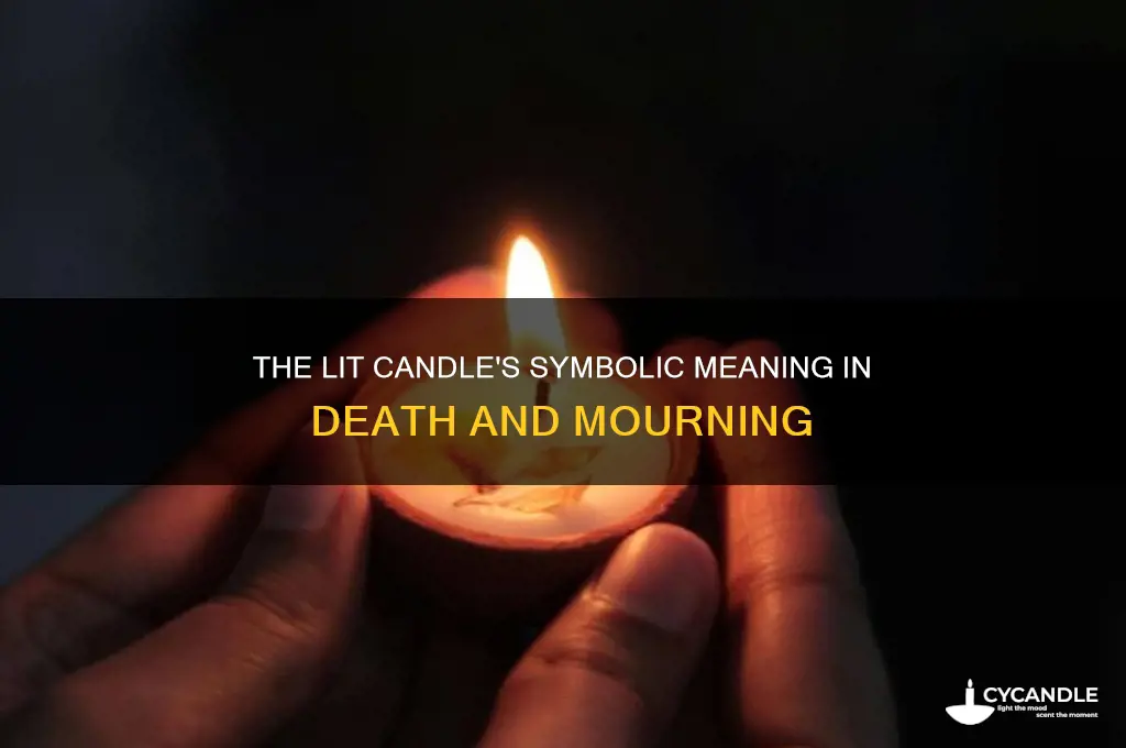 what is the symbol of the lit candle in death