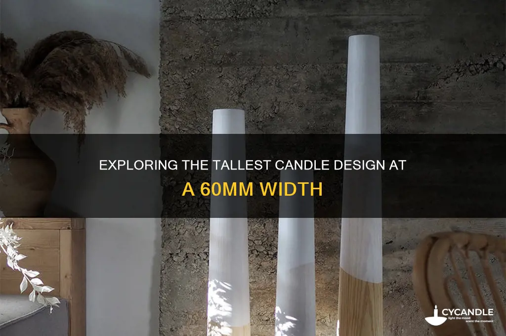 what is the tallest candle at 60 mm wide
