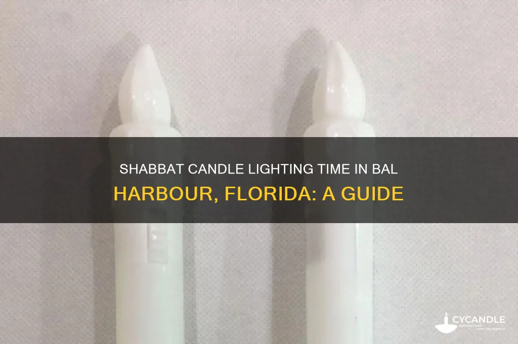 what is the time candle for shabbat bal harbour florida