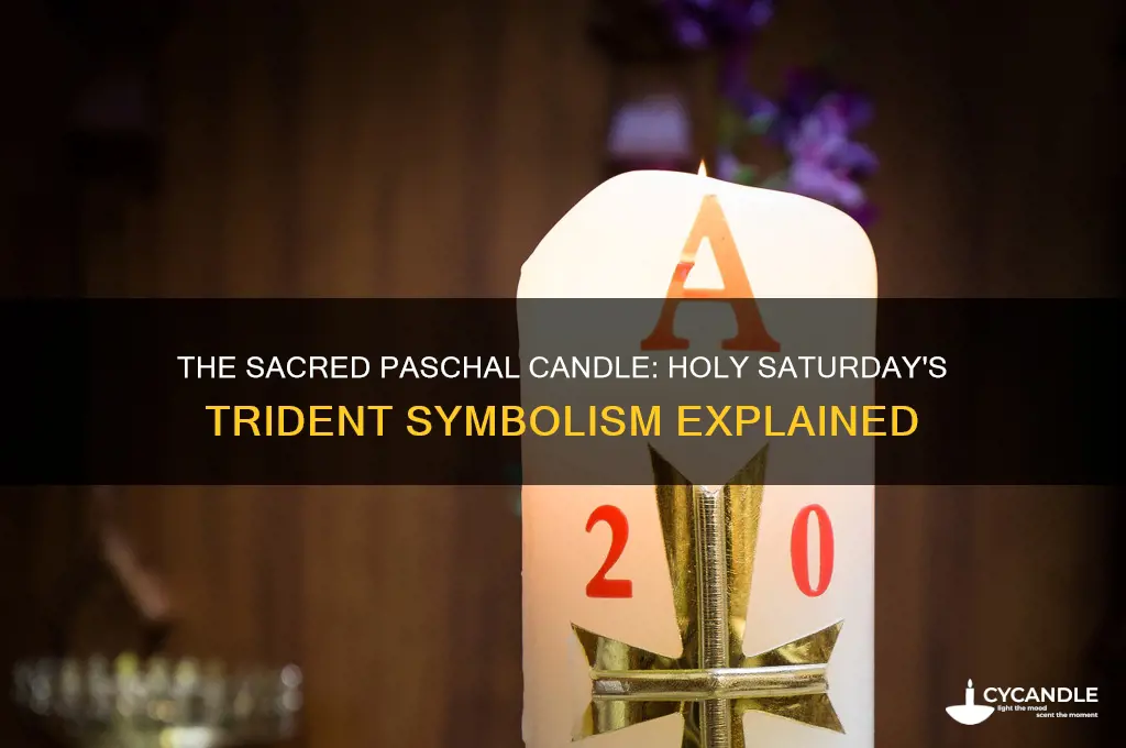 what is the trident candle used on holy saturday called