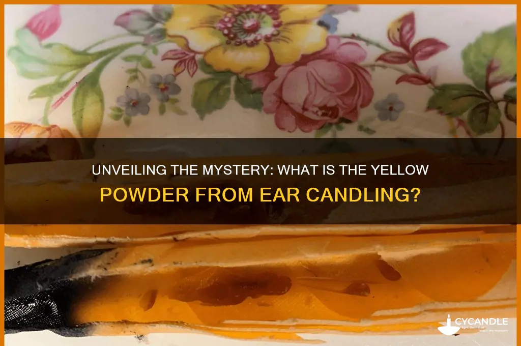 what is the yellow powder from ear candling
