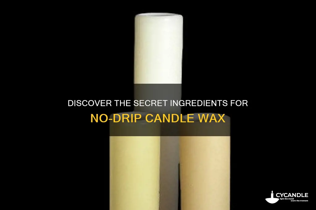 what is used to make no drip candle wax