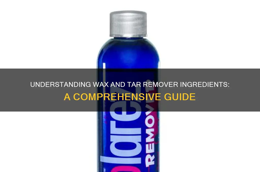 what is wax and tar remover made of