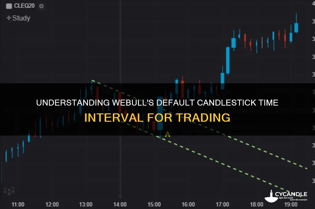 what is webulls default candle stick time interval