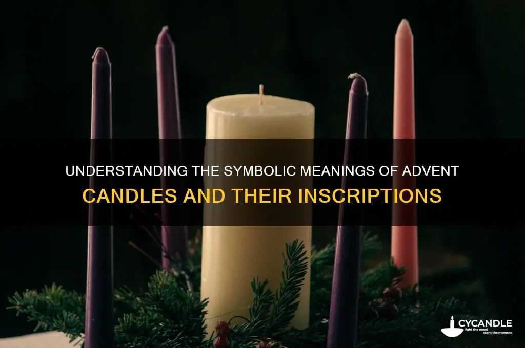 what is written on the advent candles