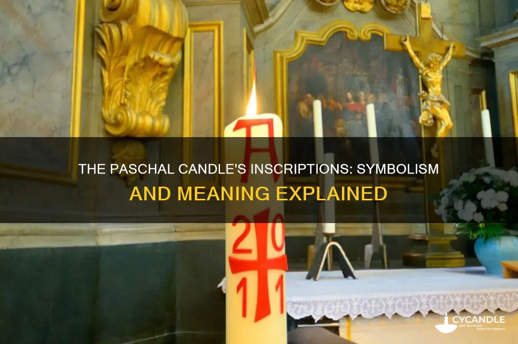 what is written on the paschal candle