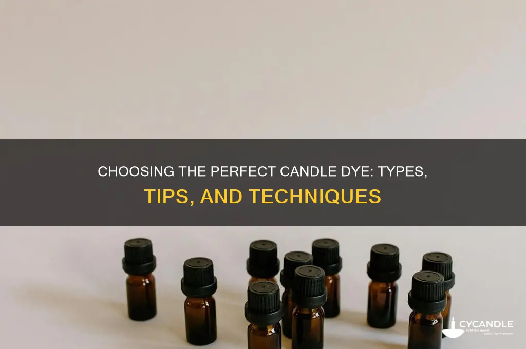 what kind of dye for candles