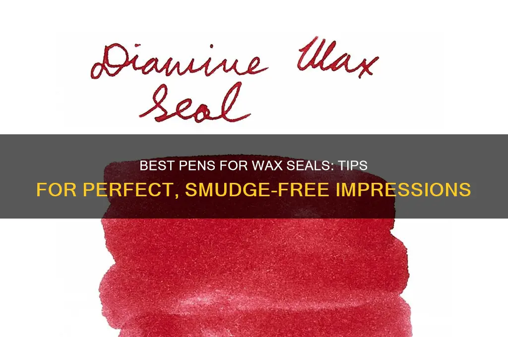 what kind of pen can be used on wax seals