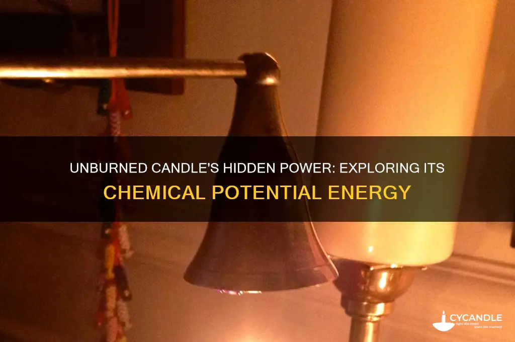 what kind of potential energy does an unburned candle have