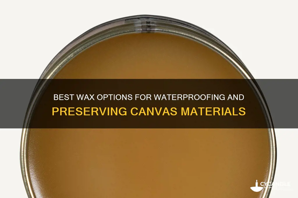 what kind of wax can you use to wax canvas