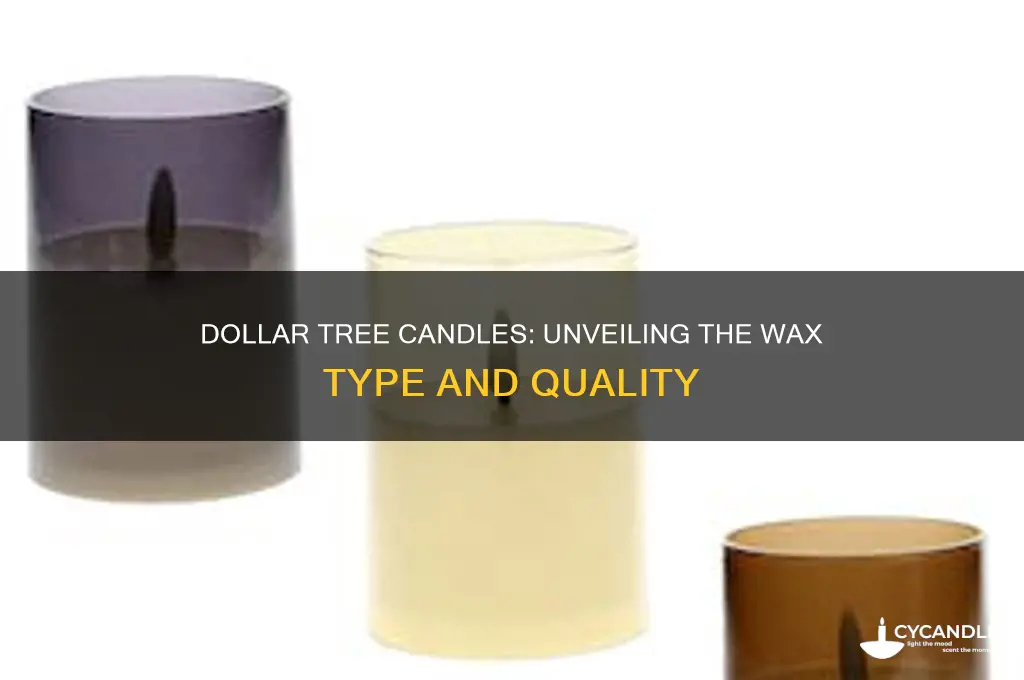 what kind of wax is in dollar tree candles