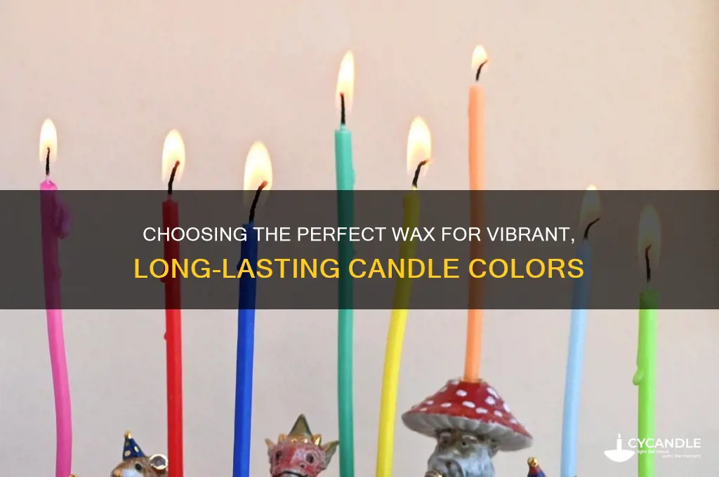 what kind of wax produces the best color for candles